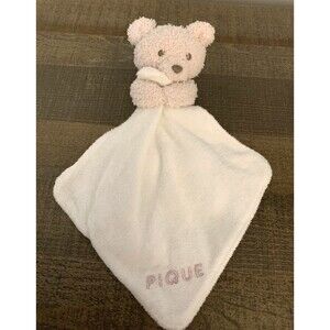 GELATO PIQUE Bear Lovey Beige Cream Hugging Security Plush Blanket Small